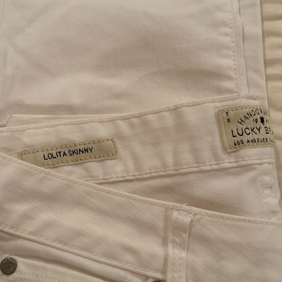 LUCKY BRAND WHITE JEANS - Picture 4 of 4